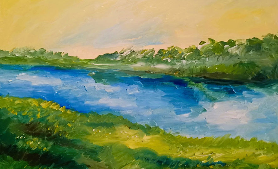 Flusslandschaft der Mulde