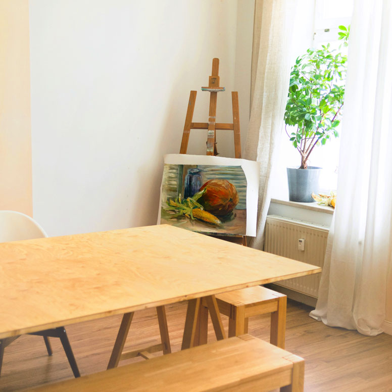 Atelieransicht mit Fenster